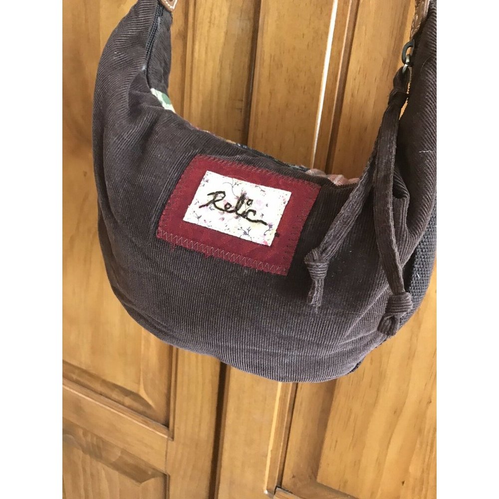 Small Patchwork Relic Shoulder Bag With Zipper Magnetic Button Clip Adorable - Picture 4 of 9